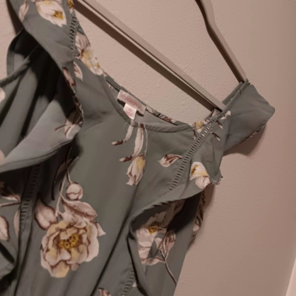 Xhilaration Sage Floral Print Jumpsuit - Picture 9 of 16
